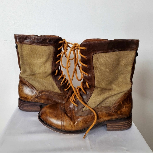 RUDSAK Shoes - RUDSAK Cognac Leather Ankle Booties Zip/Lace